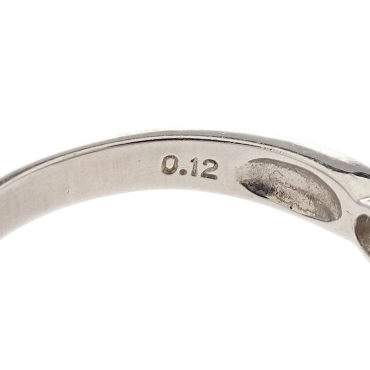 Tasaki Ring Pt900 Pearl Diamond Silver #52 186799