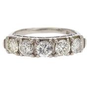 Ring Pt850 Diamond Silver #53 186803