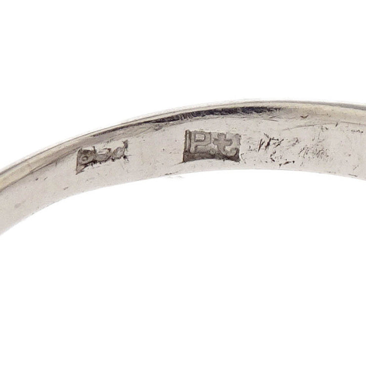 Ring Pt850 Diamond Silver #53 186803