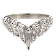 Ring Pt900 Diamond Silver #49 186805