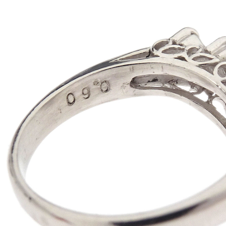 Ring Pt900 Diamond Silver #49 186805
