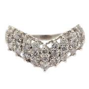 Ring Pt900 Diamond Silver #48 186808