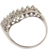 Ring Pt900 Diamond Silver #48 186808