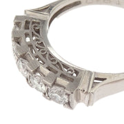Ring Pt900 Diamond Silver #51 186809