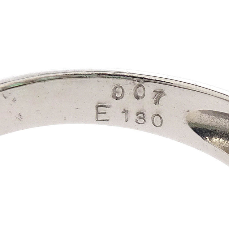 Ring Pt900 Emerald Diamond Silver #52 186811