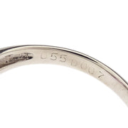 Ring Pt850 Sapphire Diamond Silver #46 186812