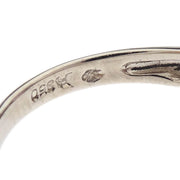 Ring Pt850 Sapphire Diamond Silver #46 186812