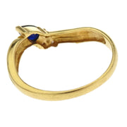 Ring Sapphire Diamond 18K Gold #50 186813