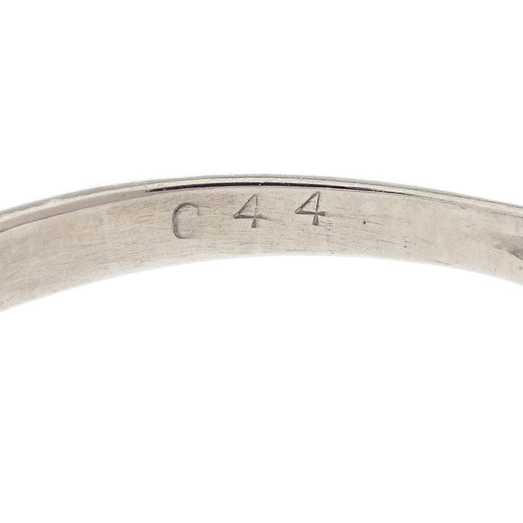 Ring Pt900 Sapphire Diamond Silver #61 186814