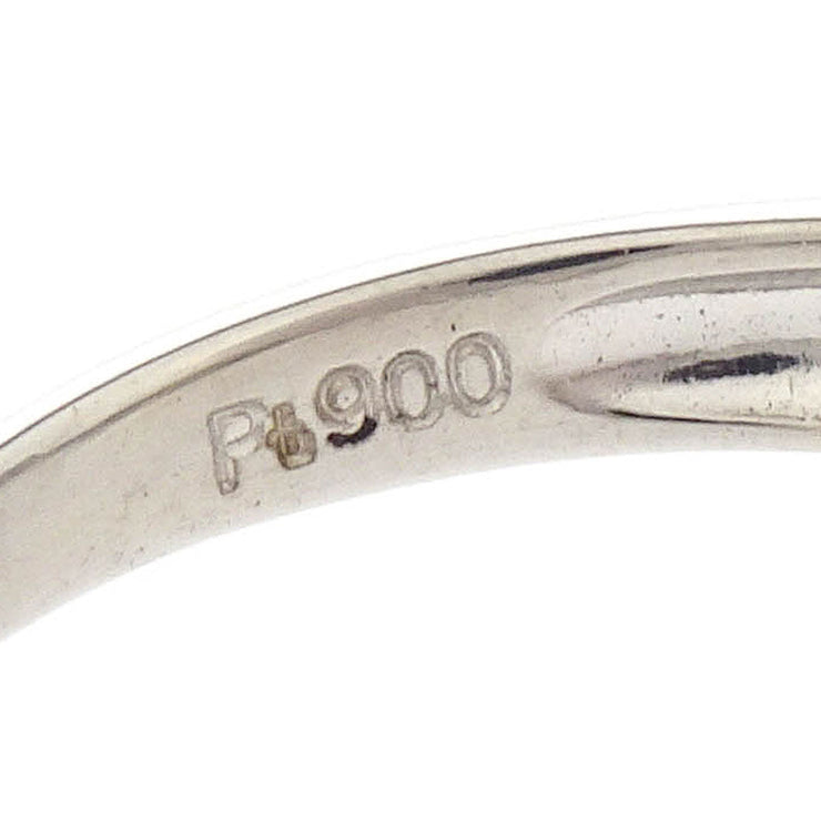 Ring Pt900 Pearl Diamond Silver #49 186818
