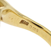 Ring 18K Sapphire Diamond Gold C1128 #51 186819