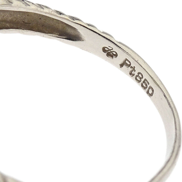 Ring Pt850 Peridot Aquamarine Silver #52 186820