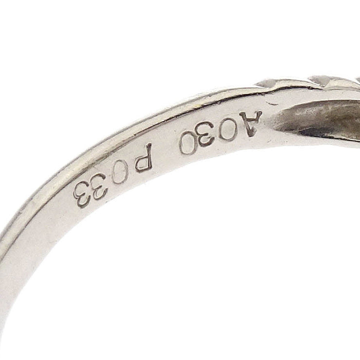 Ring Pt850 Peridot Aquamarine Silver #52 186820