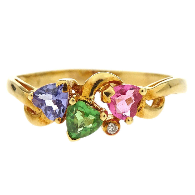 Ring 18K Tanzanite Garnet Gold #51 186821