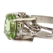 Ring Pm850 Peridot Diamond Silver #56 186822