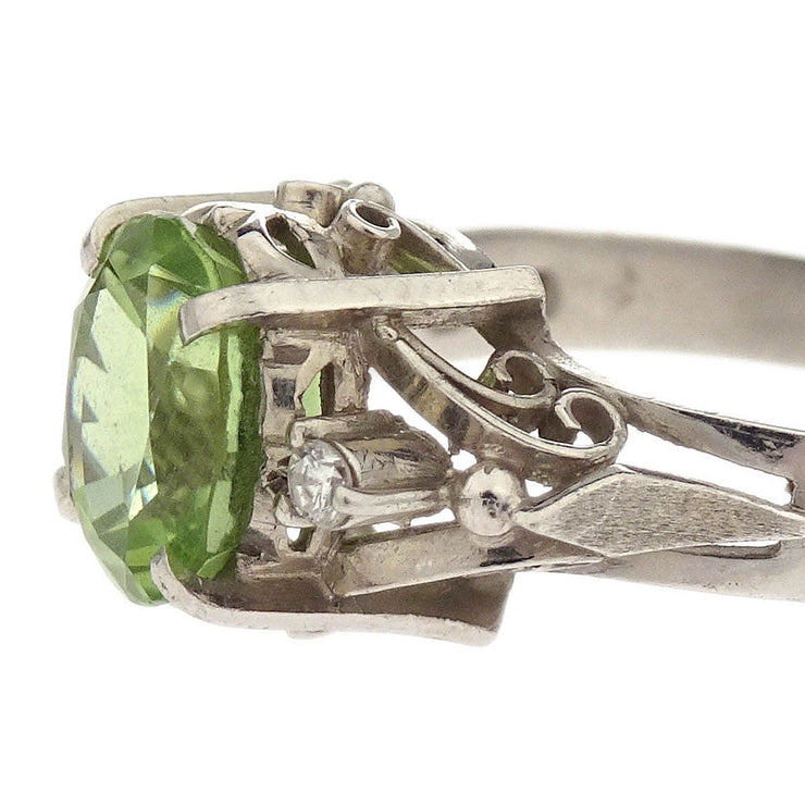 Ring Pm850 Peridot Diamond Silver #56 186822