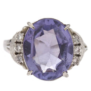 Ring Pm850 Sapphire Diamond Silver #52 186825