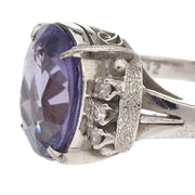 Ring Pm850 Sapphire Diamond Silver #52 186825