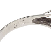 Ring Pt900 Sapphire Diamond Silver #50 186829