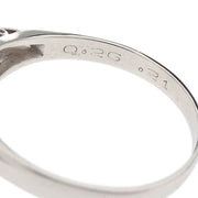 Ring Pt900 Emerald Diamond Silver #52 186831