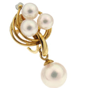 Dangle Earrings Clip-On Pearl Gold 18K 186836