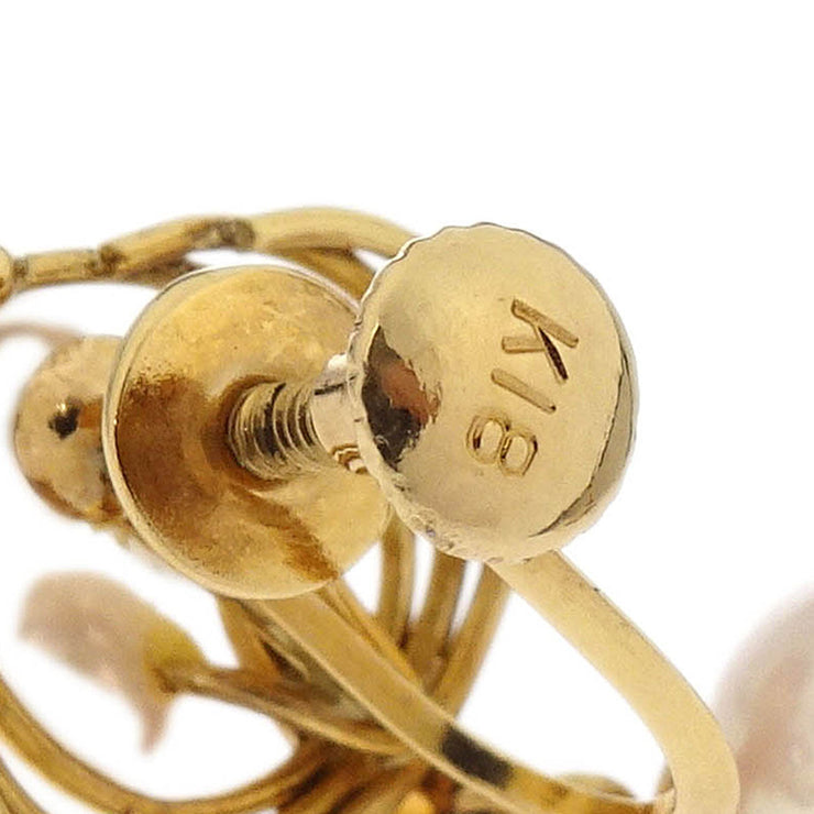 Dangle Earrings Clip-On Pearl Gold 18K 186836