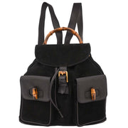 Gucci Black Suede Bamboo Backpack 003¥2058¥0016 186837