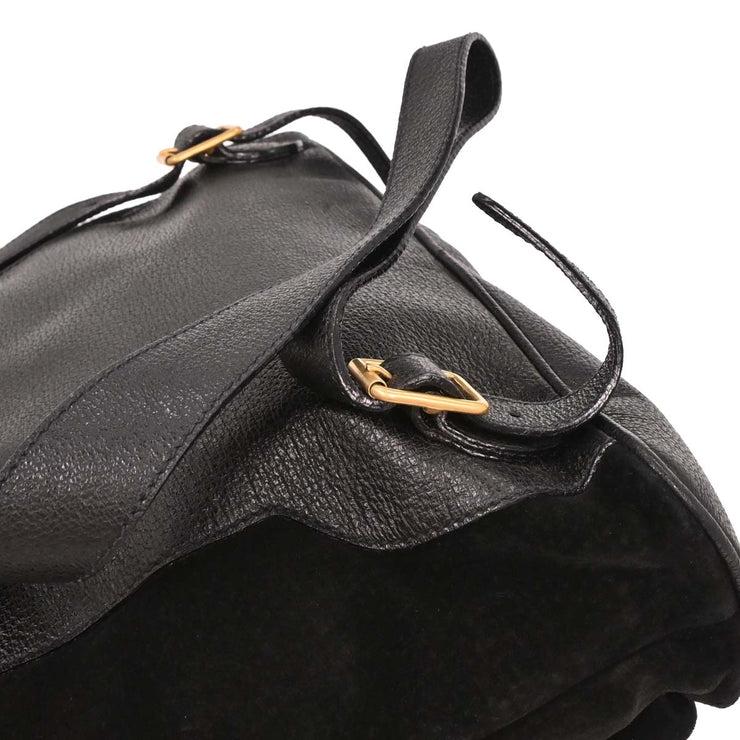 Gucci Black Suede Bamboo Backpack 003¥2058¥0016 186837