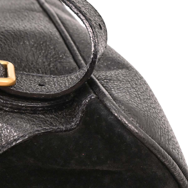 Gucci Black Suede Bamboo Backpack 003¥2058¥0016 186837
