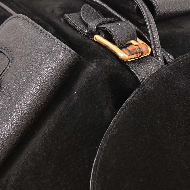 Gucci Black Suede Bamboo Backpack 003¥2058¥0016 186837