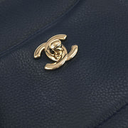Chanel Navy Black Calfksin Neo Executive Tote Handbag 186851