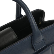 Chanel Navy Black Calfksin Neo Executive Tote Handbag 186851