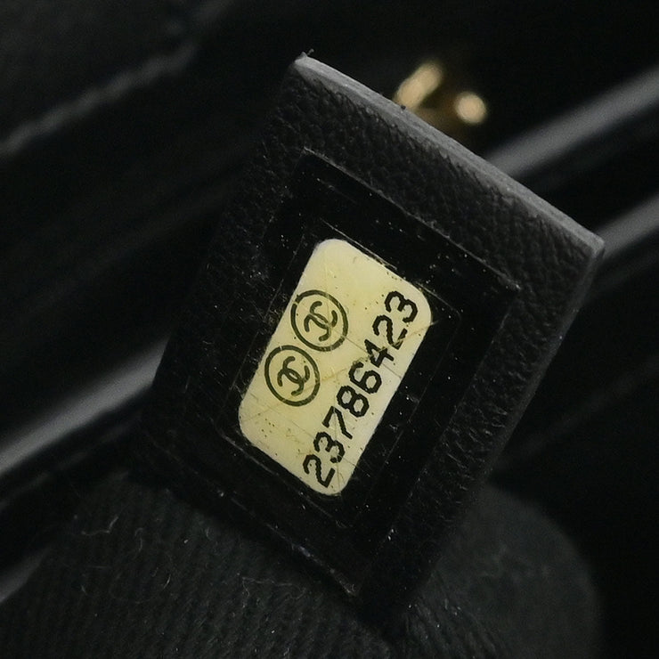 Chanel Navy Black Calfksin Neo Executive Tote Handbag 186851