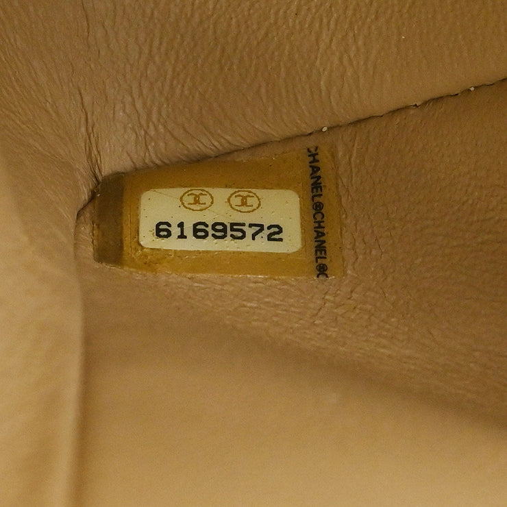 Chanel Beige Calfskin Small Classic Double Flap Shoulder Bag 186854