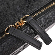 Chanel Black Calfskin CC Filigree 2way Vanity Handbag 186858