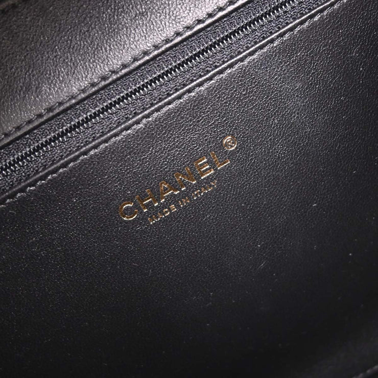 Chanel Black Calfskin CC Filigree 2way Vanity Handbag 186858