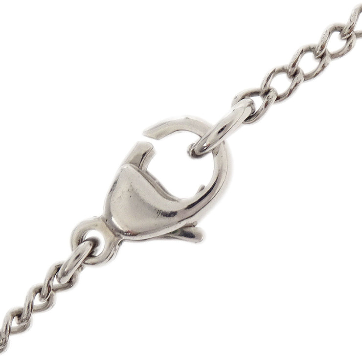 Chanel CC Chain Necklace Pendant Rhinestone Silver 07C 186870