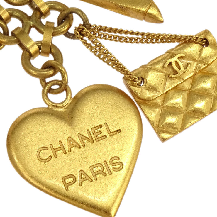 Chanel Gold Key Holder Bag Charm Icon Small Good 95A 186910