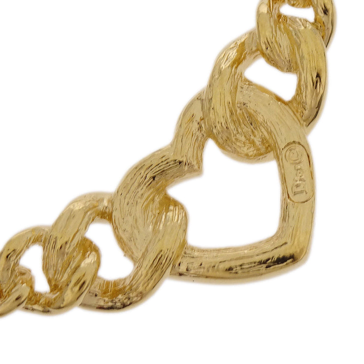 Christian Dior Necklace Pendant Gold Rhinestone 186942