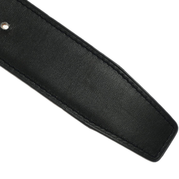 Hermes Black Box Calf Togo Constance Reversible Belt #75 Small Good  Square:F 186949