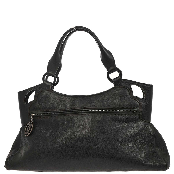 Cartier Navy Leather Handbag ELMD 186951