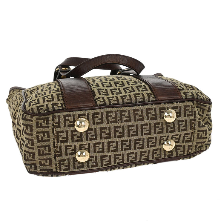 Fendi Brown Canvas Zucchino Tote Handbag 2305/8BH162/TN9/068 186954