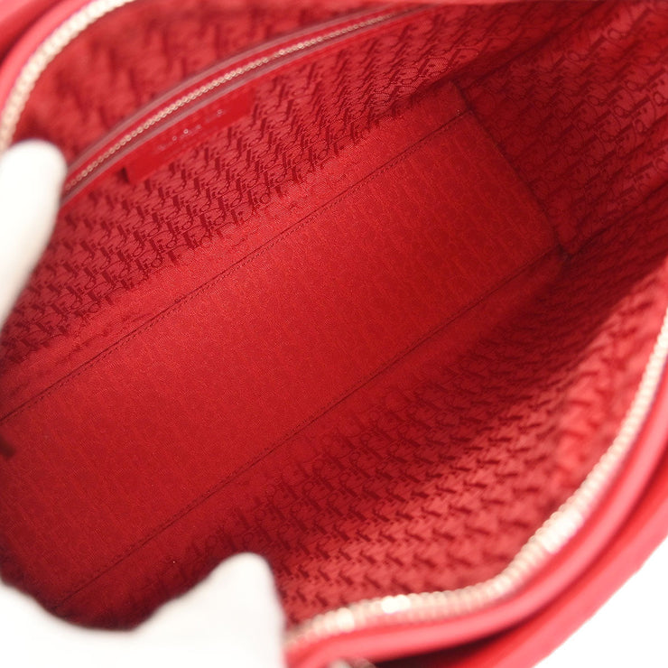 Christian Dior Red Lambskin Lady Dior Cannage 2way Handbag 15-BO-1101 186966