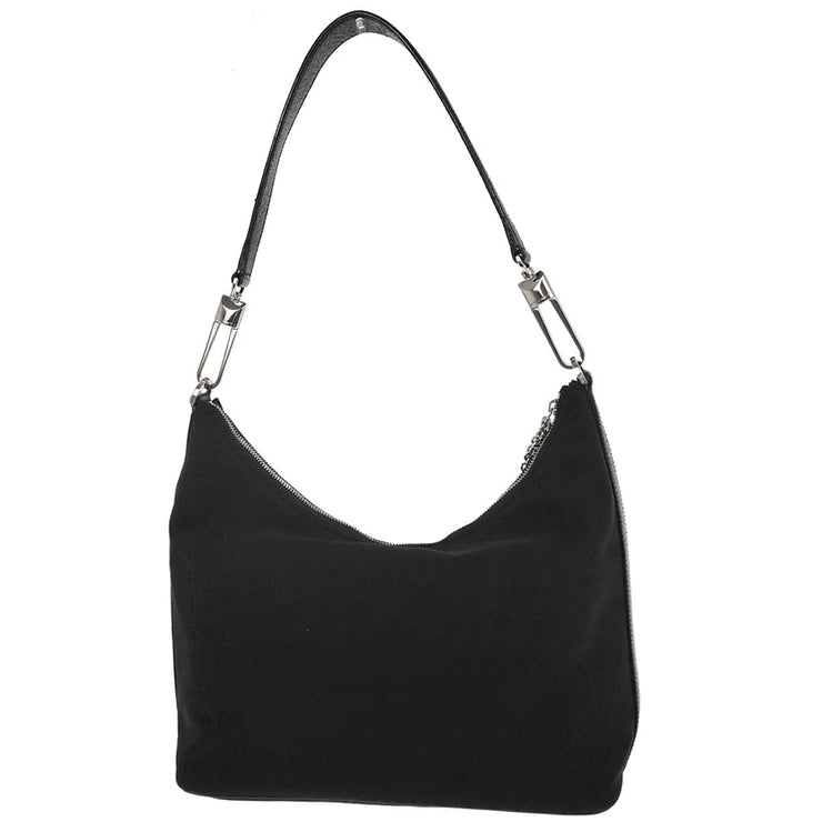 Bvlgari Black Canvas Logomania Hobo Handbag APEBER 186969