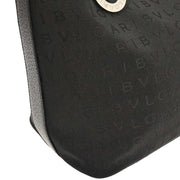 Bvlgari Black Canvas Logomania Hobo Handbag APEBER 186969