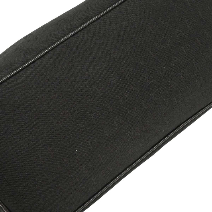 Bvlgari Black Canvas Logomania Hobo Handbag APEBER 186969