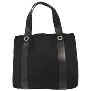 Bvlgari Black Canvas Logomania Tote Handbag MAEREA 186971