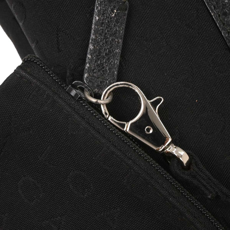 Bvlgari Black Canvas Logomania Tote Handbag MAEREA 186971