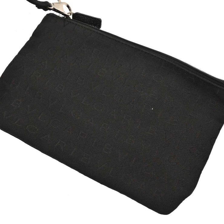 Bvlgari Black Canvas Logomania Tote Handbag MAEREA 186971