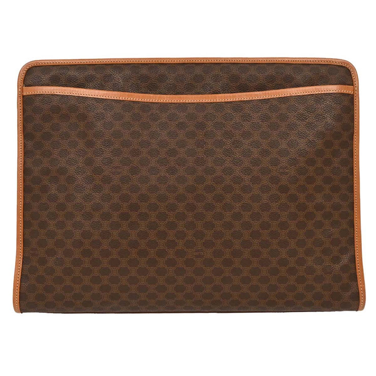 Celine Brown Macadam Clutch Bag DM99/2 186972